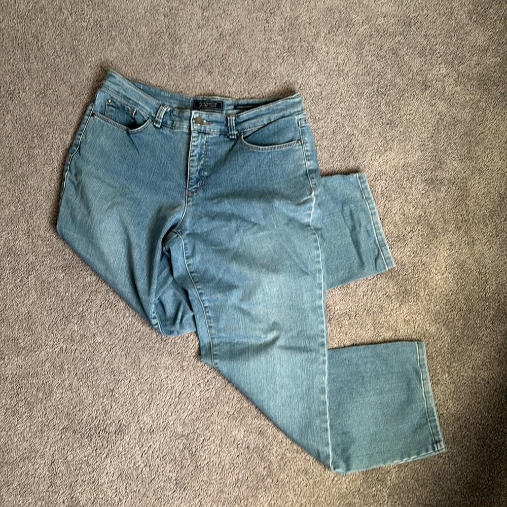Denim Blue Straight Leg Mom Jeans